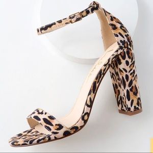 NWOB - Lulus - Taylor Leopard Ankle Strap Heels